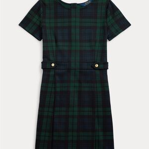 Ralph Lauren Navy and Green Plaid Mini Dress